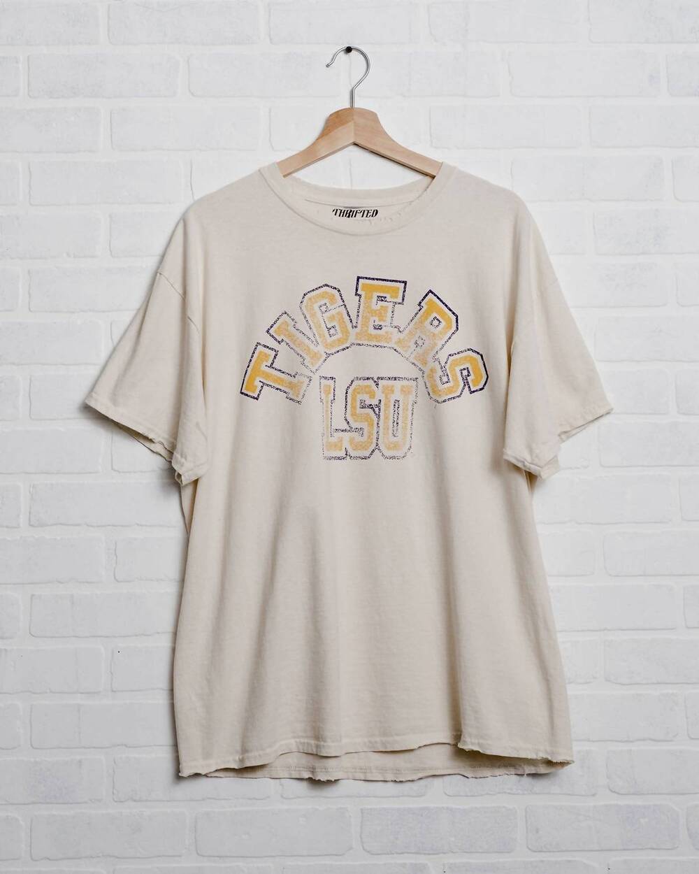 NEW LIVYLU unisex lsu tigers tee in off white